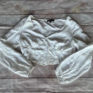 White Kendall & Kylie Cropped Top, Size Small